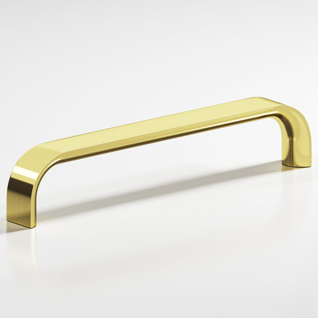 Colonial Bronze Series 800 5" Half-Round Wire Cabinet Pull Unlacquered Polished Brass / 5"