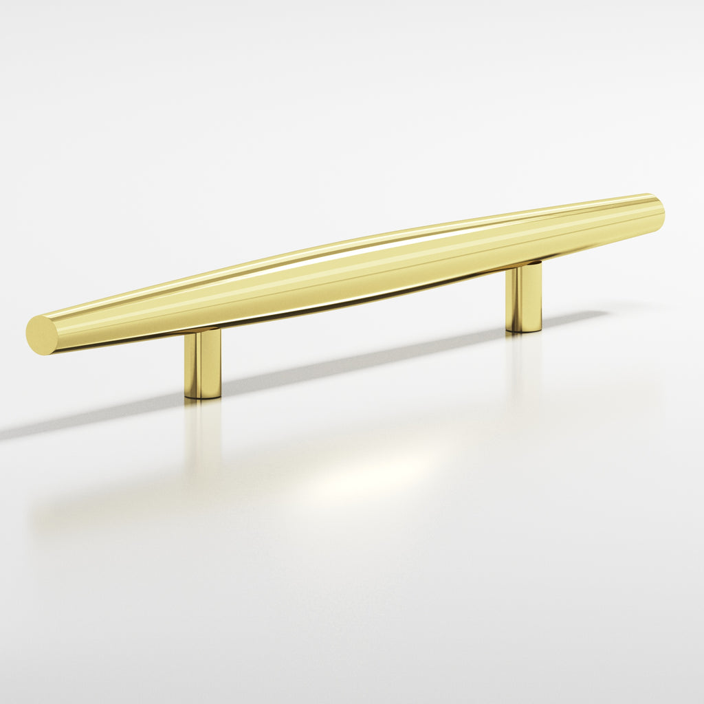 Colonial Bronze Series 239 6" Cigar Cabinet Pull With Straight Posts Polished Brass / 6"