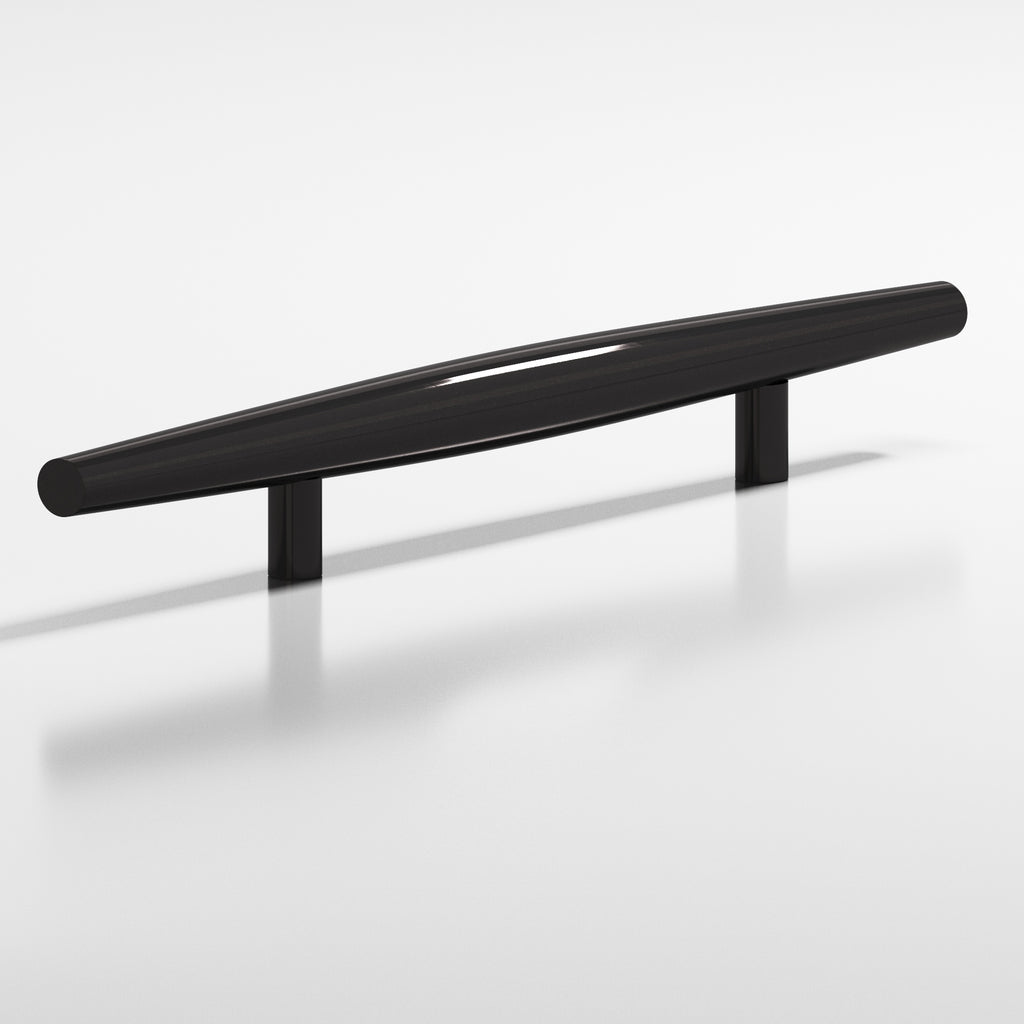 Colonial Bronze Series 239 6" Cigar Cabinet Pull With Straight Posts Satin Black / 6"