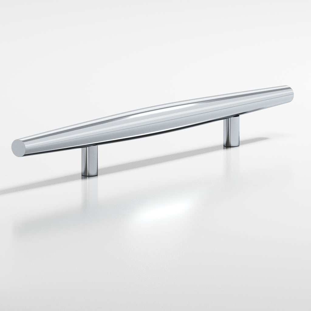 Colonial Bronze Series 239 4" Cigar Cabinet Pull With Straight Posts Polished Chrome / 4"