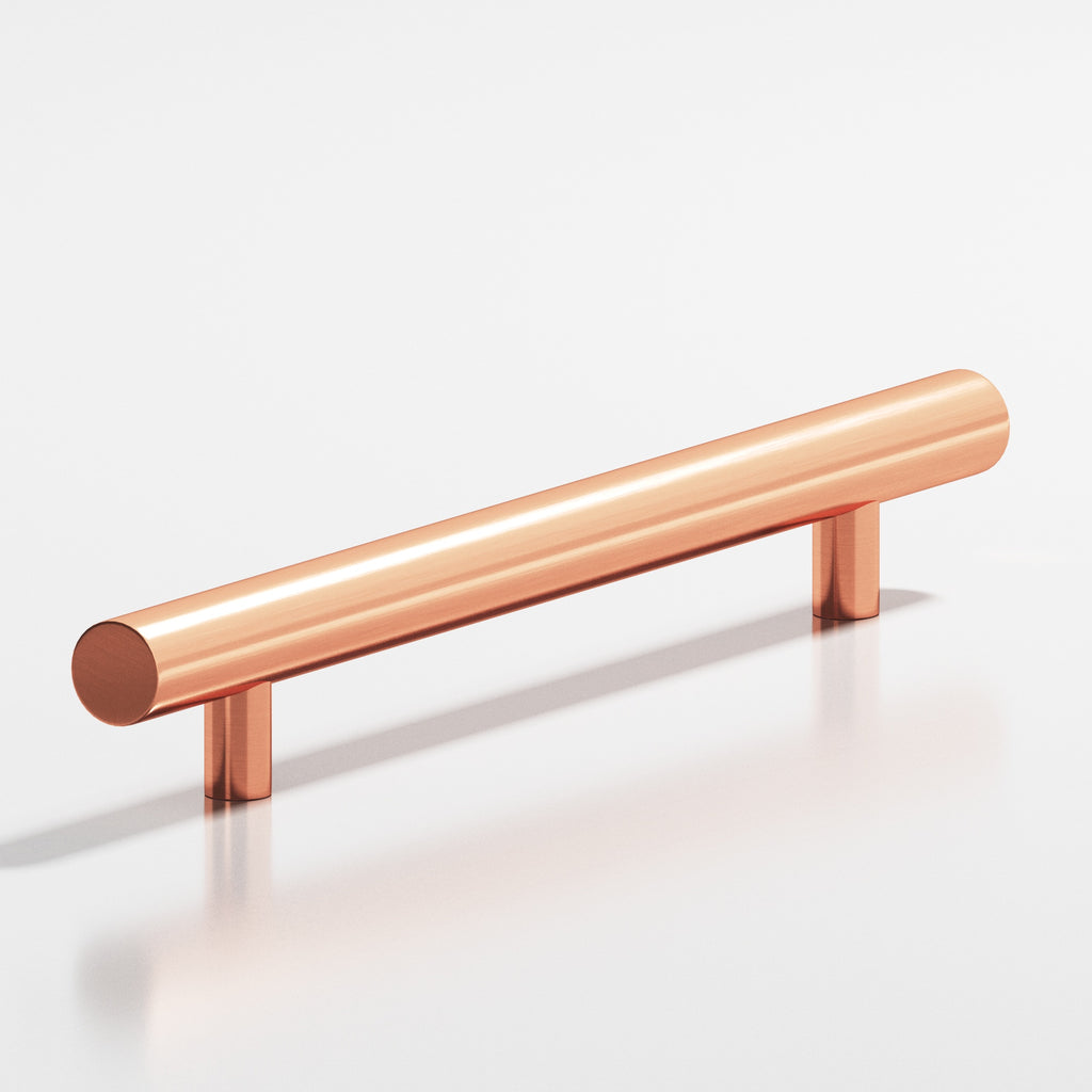Colonial Bronze Series 242 8" Round Cabinet Pull With Straight Posts Satin Copper / 8"
