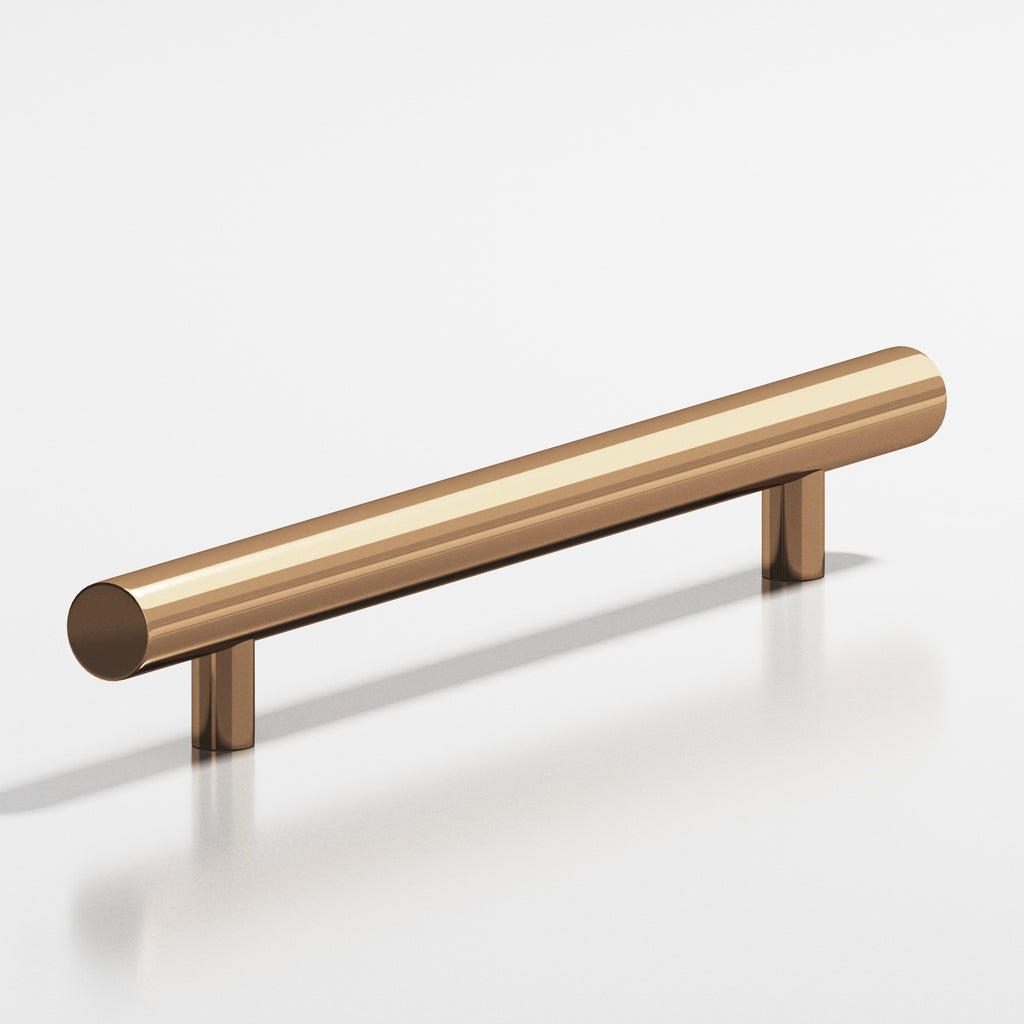 Colonial Bronze Series 242 8" Round Cabinet Pull With Straight Posts Polished Bronze / 8"