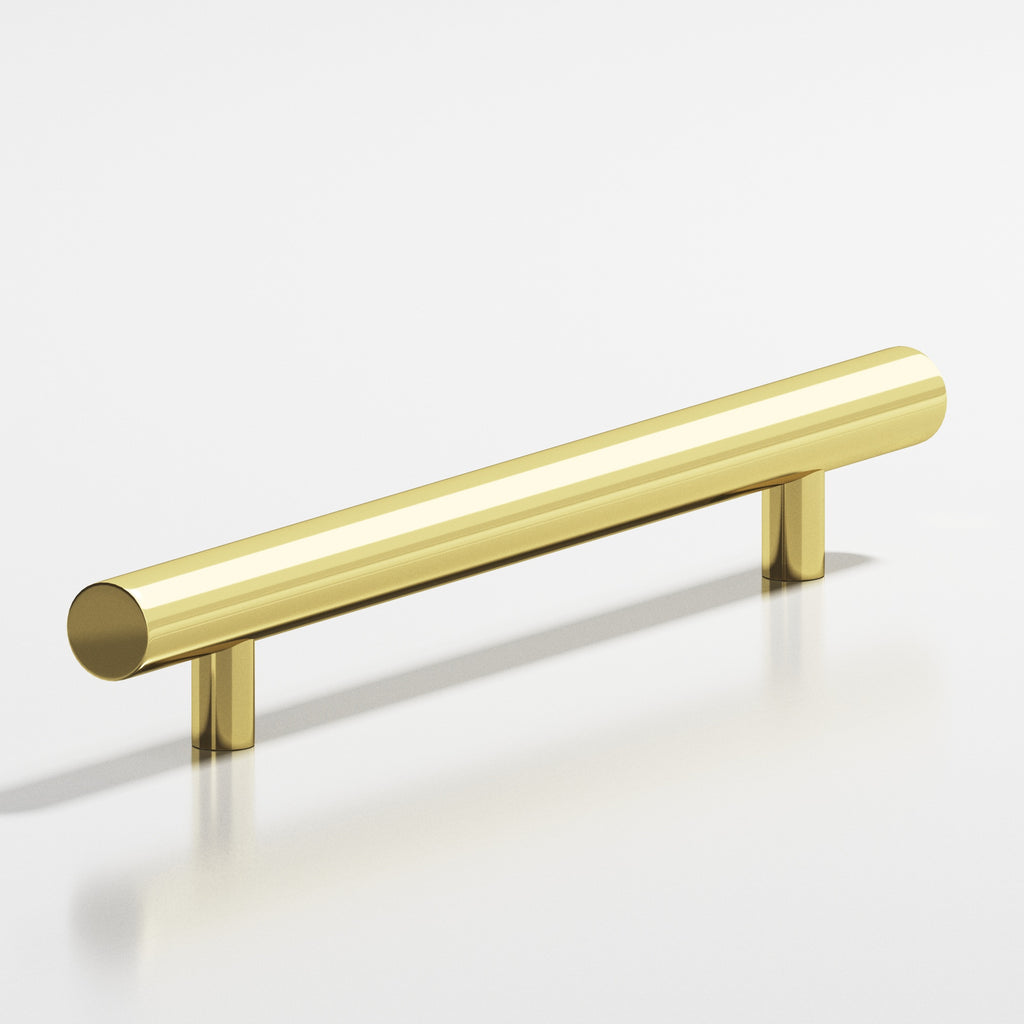 Colonial Bronze Series 247 4" Round Cabinet Pull With Straight Posts Polished Brass / 4"