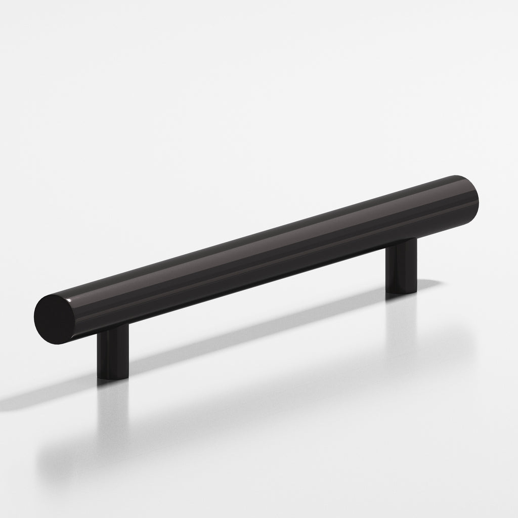 Colonial Bronze Series 247 6" Round Cabinet Pull With Straight Posts Satin Black / 6"