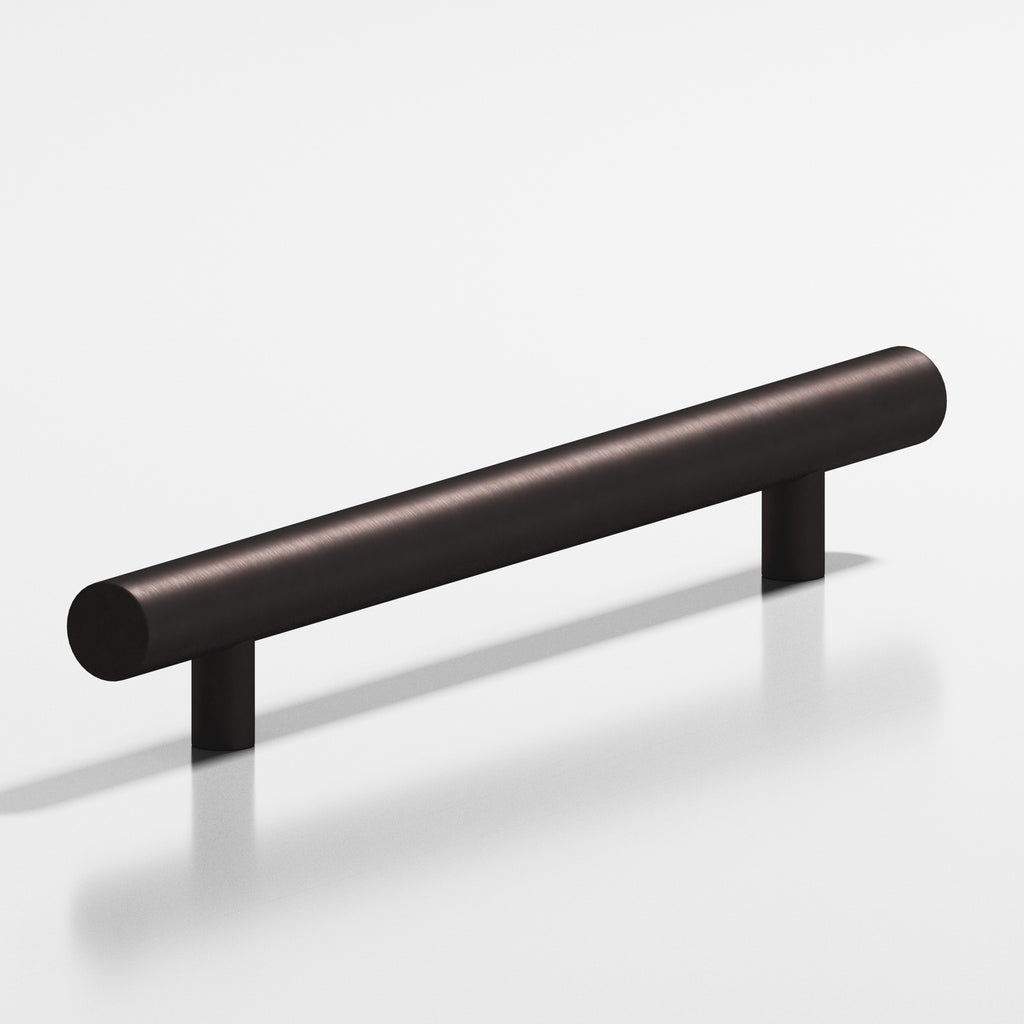 Colonial Bronze Series 246 6" Round Cabinet Pull With Straight Posts Matte Dark Statuary Bronze / 6"