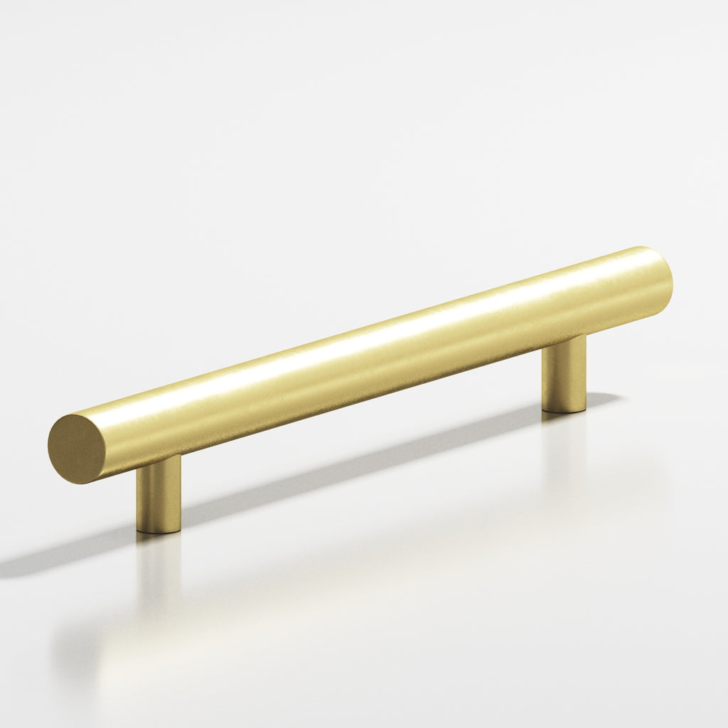 Colonial Bronze Series 247 6" Round Cabinet Pull With Straight Posts Matte Satin Brass / 6"