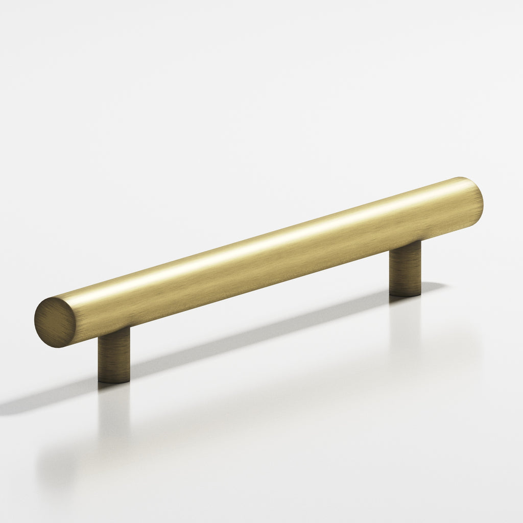 Colonial Bronze Series 246 6" Round Cabinet Pull With Straight Posts Matte Antique Satin Brass / 6"