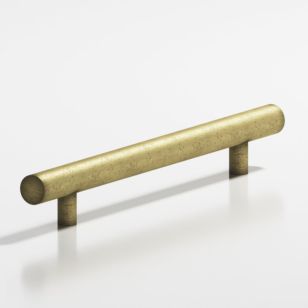 Colonial Bronze Series 247 4" Round Cabinet Pull With Straight Posts Distressed Antique Brass / 4"