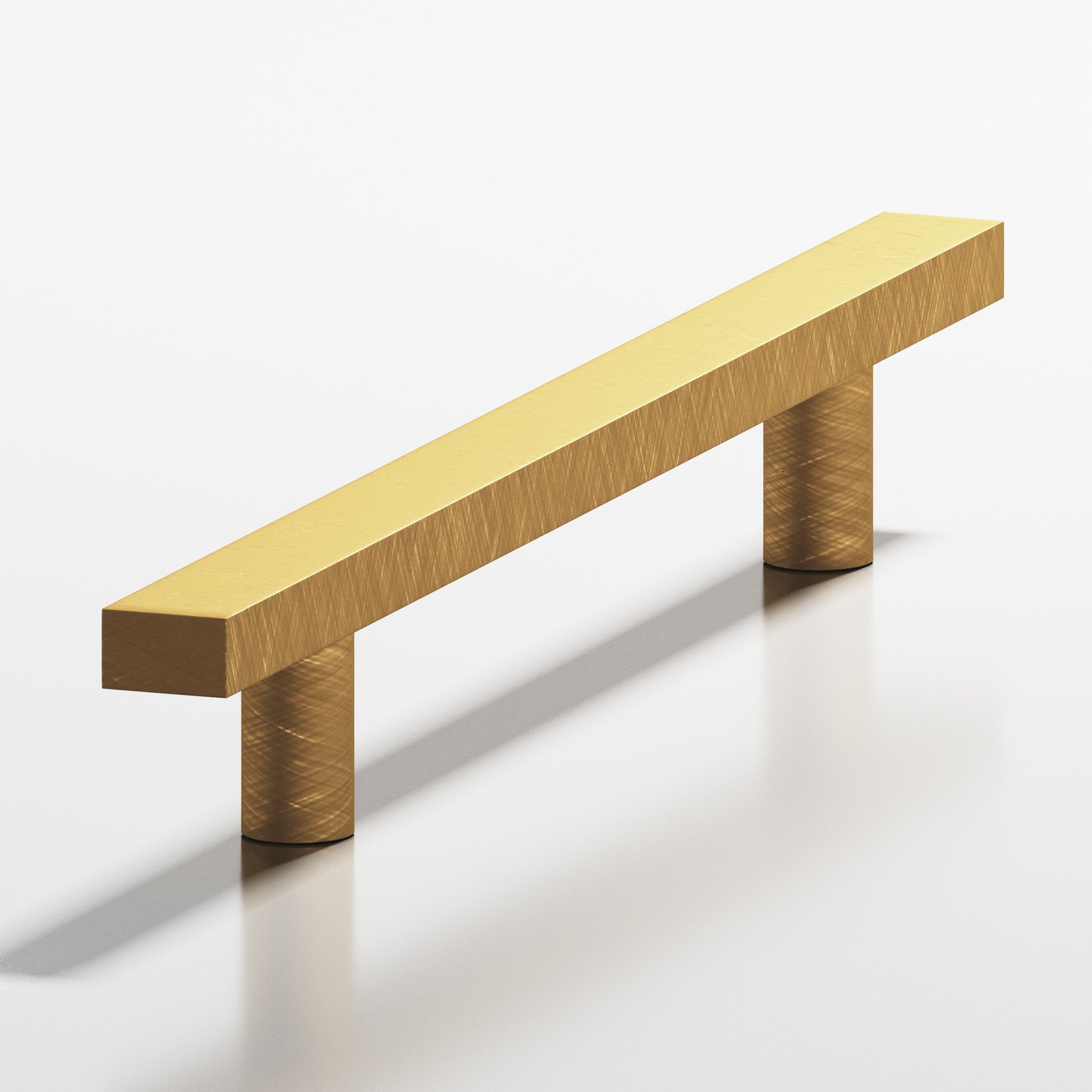 Colonial Bronze Series 254 6" Rectangular Cabinet Pull With Straight Posts Weathered Brass / 6"