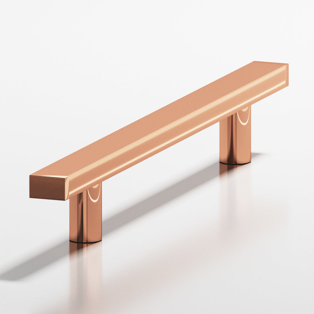 Colonial Bronze Series 254 6" Rectangular Cabinet Pull With Straight Posts Polished Copper / 6"
