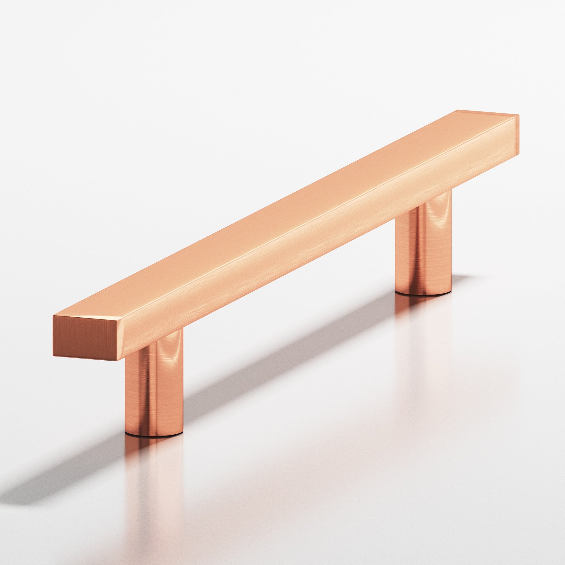 Colonial Bronze Series 254 8" Rectangular Cabinet Pull With Straight Posts Satin Copper / 8"