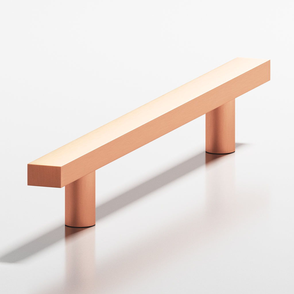 Colonial Bronze Series 254 6" Rectangular Cabinet Pull With Straight Posts Matte Satin Copper / 6"