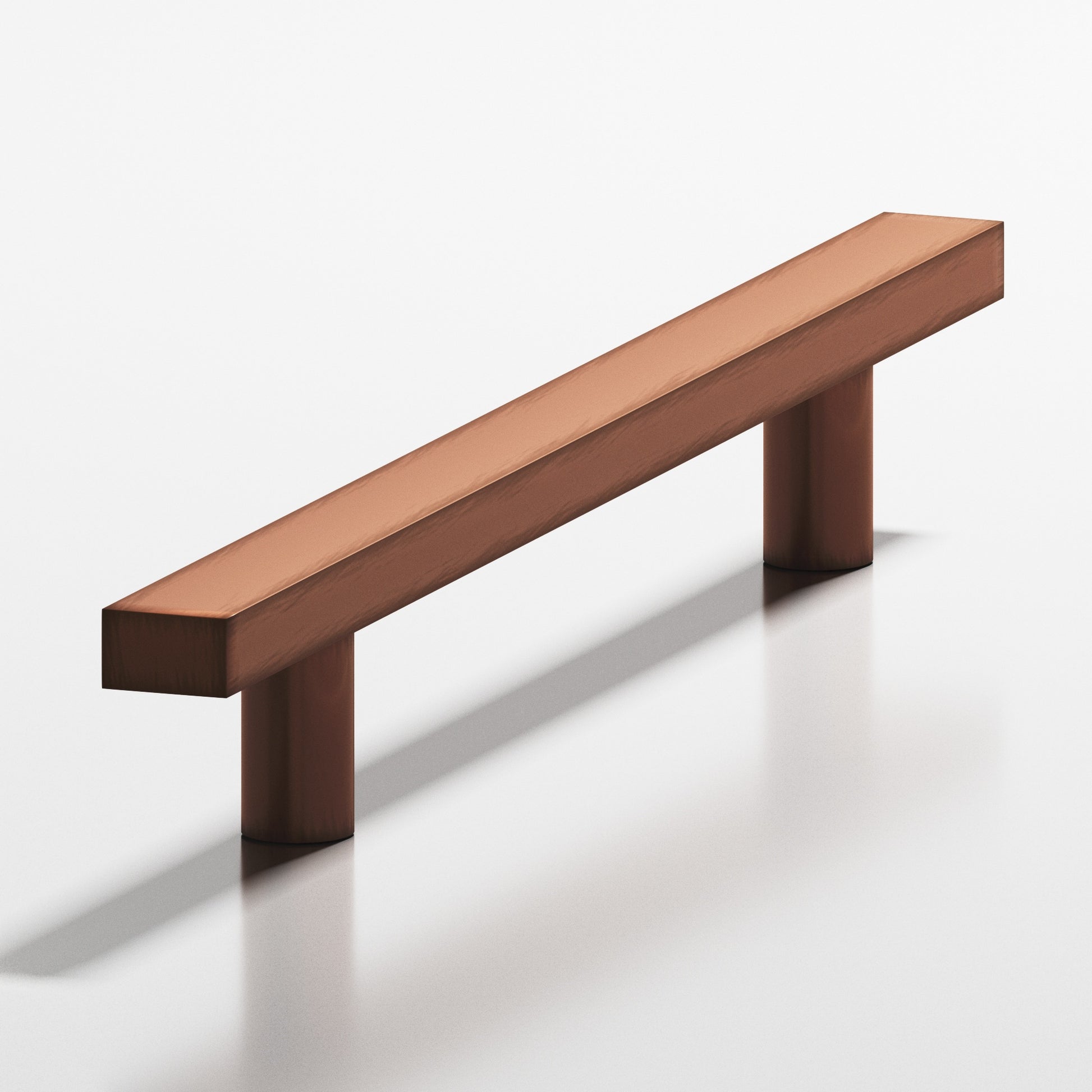 Colonial Bronze Series 254 6" Rectangular Cabinet Pull With Straight Posts Matte Antique Copper / 6"