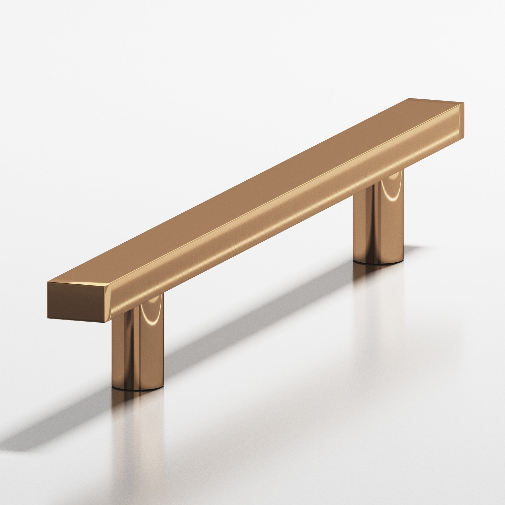 Colonial Bronze Series 254 6" Rectangular Cabinet Pull With Straight Posts Polished Bronze / 6"