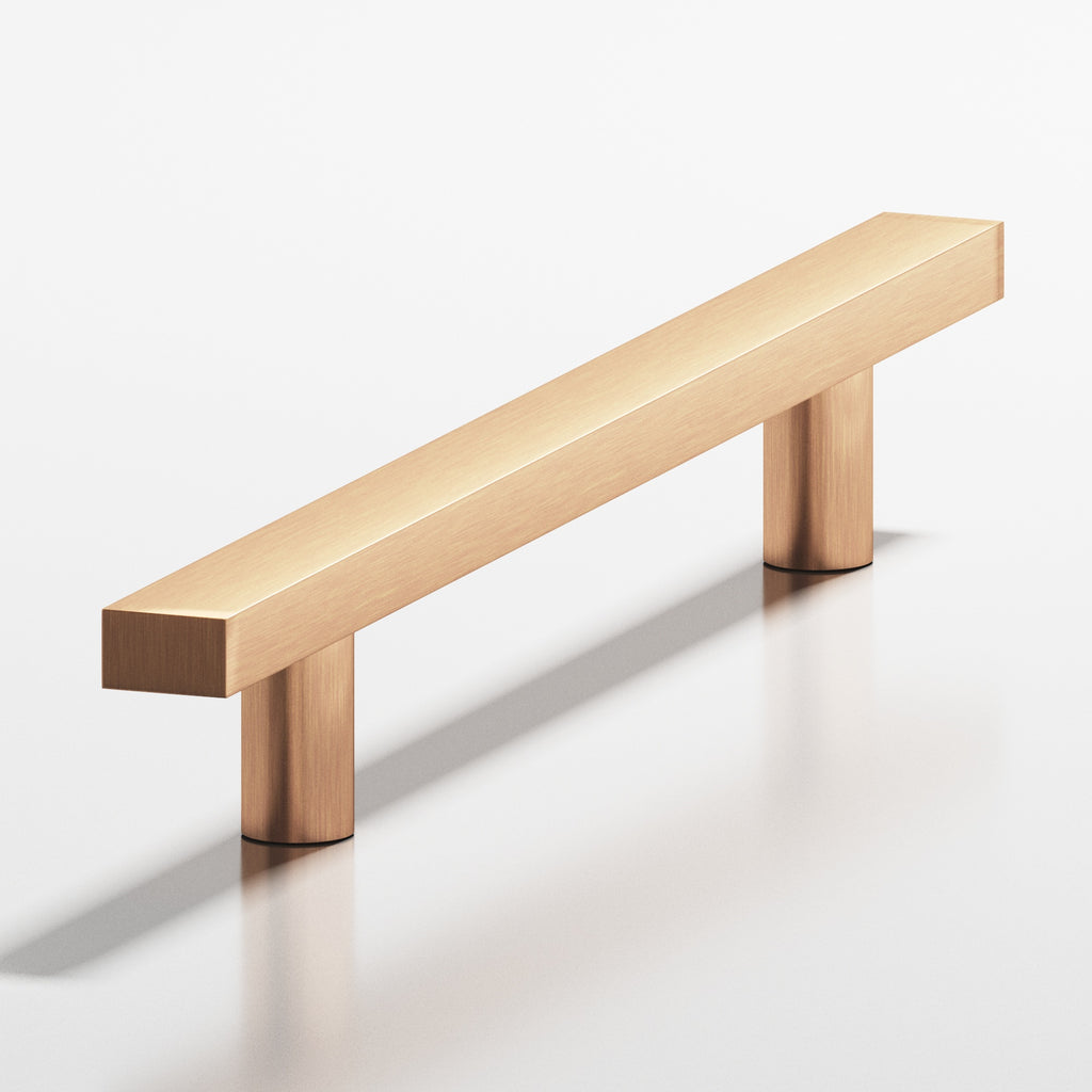 Colonial Bronze Series 254 8" Rectangular Cabinet Pull With Straight Posts Satin Bronze / 8"