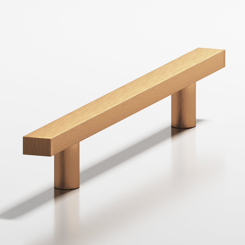 Colonial Bronze Series 254 6" Rectangular Cabinet Pull With Straight Posts Matte Satin Bronze / 6"