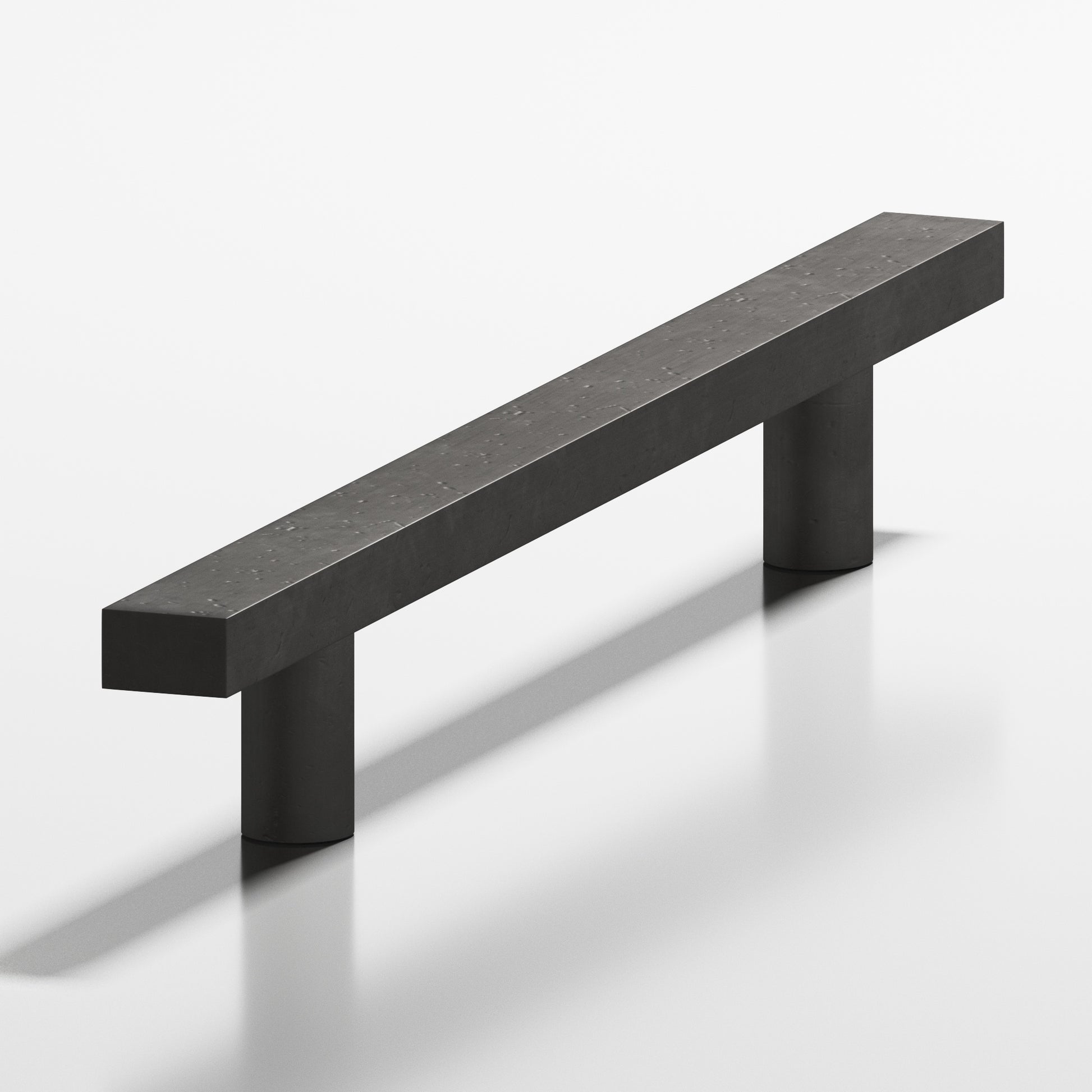 Colonial Bronze Series 254 6" Rectangular Cabinet Pull With Straight Posts Distressed Satin Black / 6"