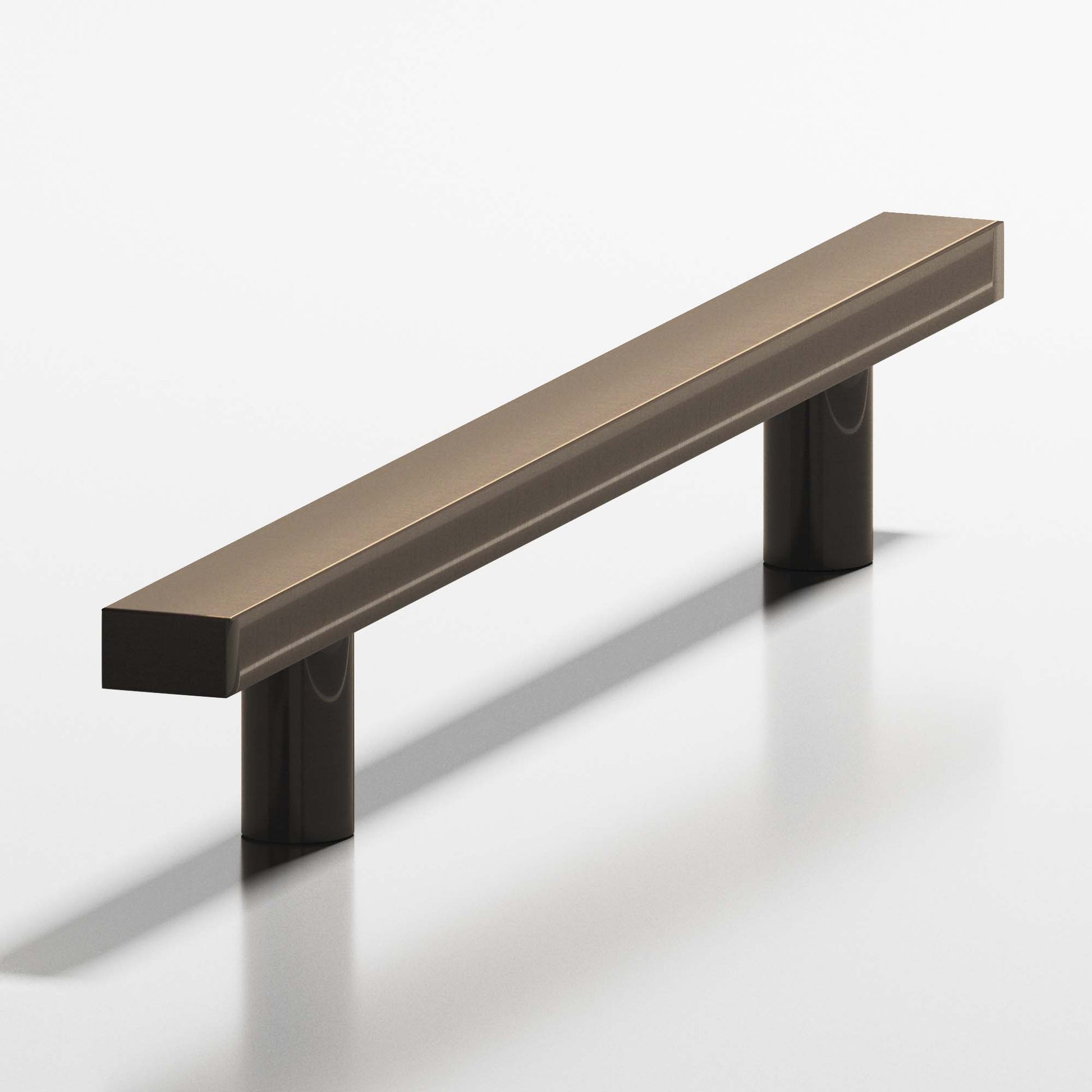 Colonial Bronze Series 508 8" Rectangular Cabinet Pull With Straight Posts Dark Statuary Bronze / 8"