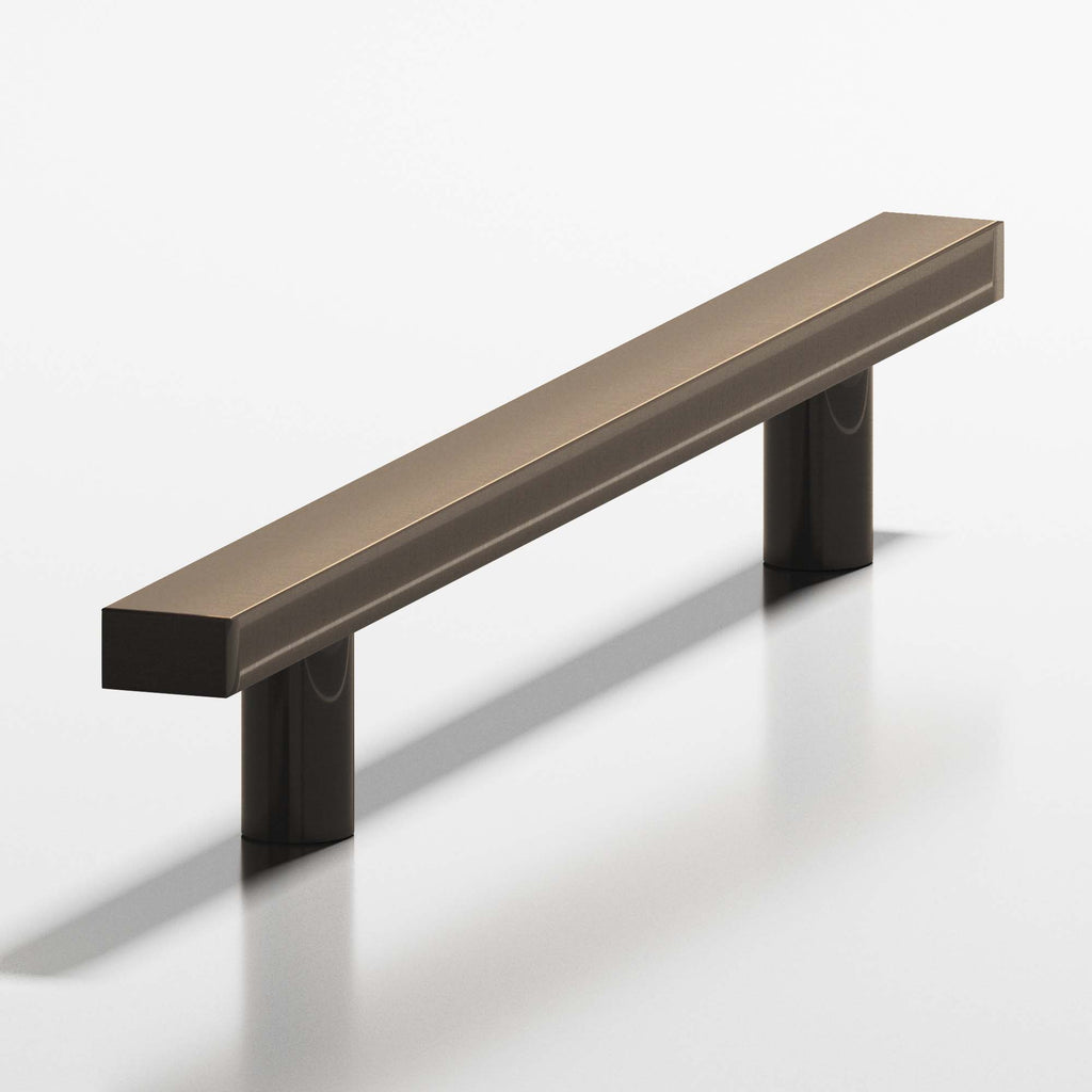 Colonial Bronze Series 254 6" Rectangular Cabinet Pull With Straight Posts Dark Statuary Bronze / 6"