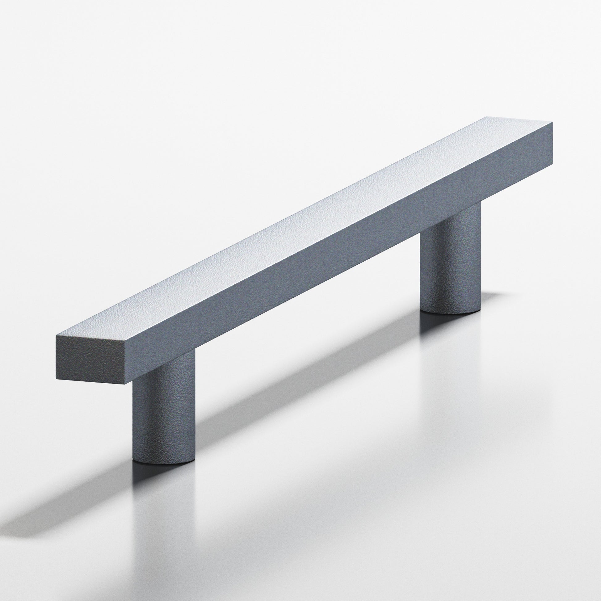 Colonial Bronze Series 254 6" Rectangular Cabinet Pull With Straight Posts Frost Chrome™ / 6"