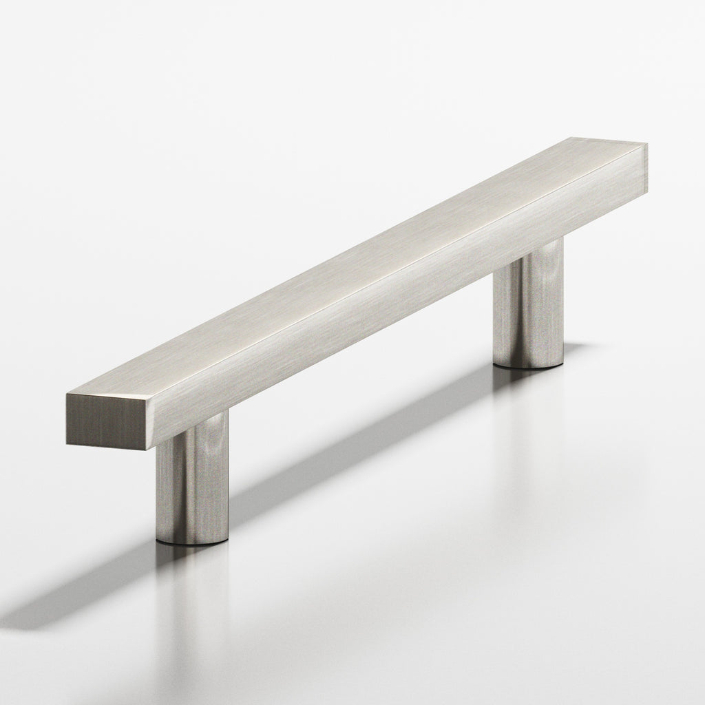 Colonial Bronze Series 254 6" Rectangular Cabinet Pull With Straight Posts Satin Nickel / 6"