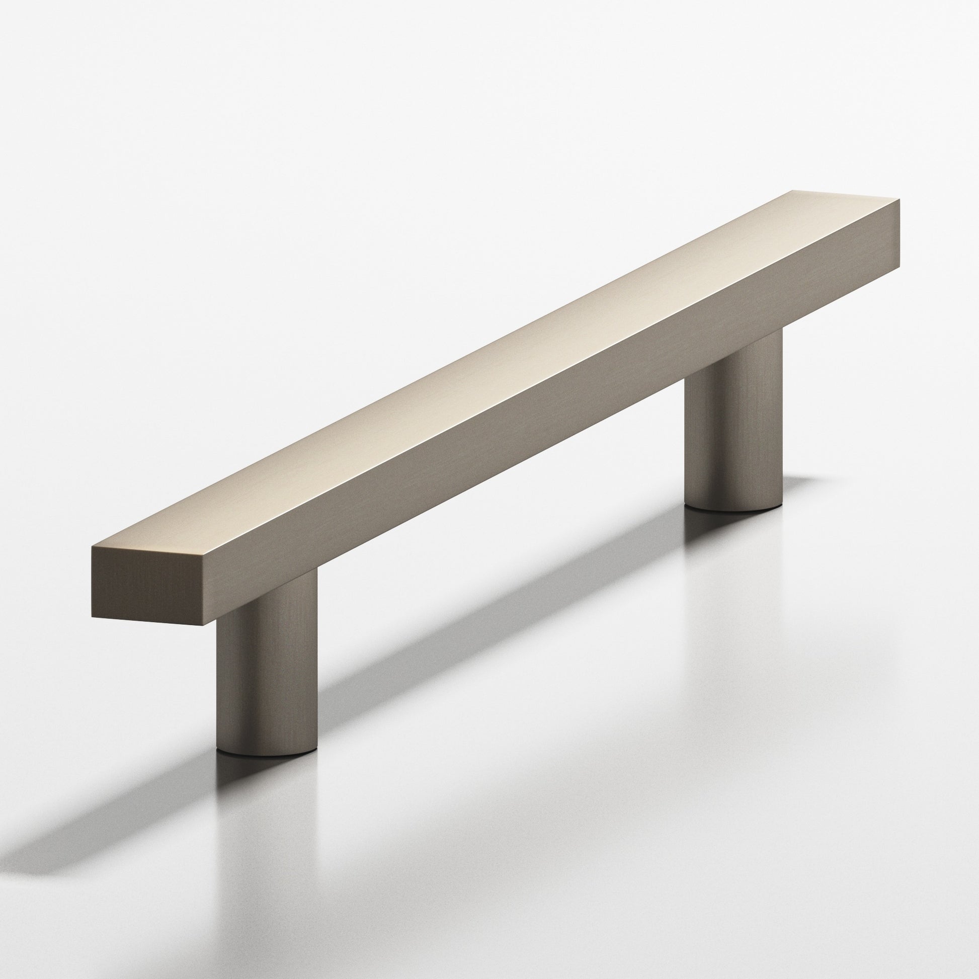 Colonial Bronze Series 508 8" Rectangular Cabinet Pull With Straight Posts Matte Pewter / 8"