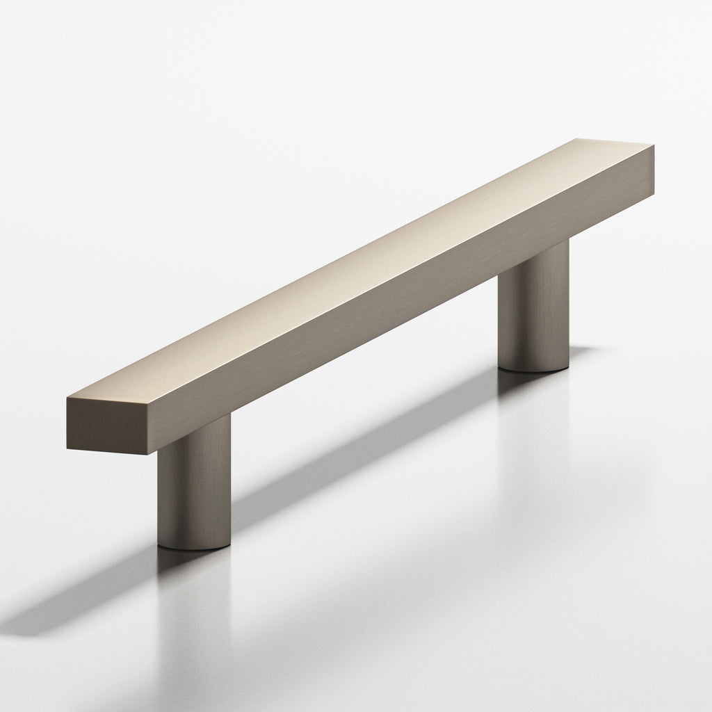 Colonial Bronze Series 254 6" Rectangular Cabinet Pull With Straight Posts Matte Pewter / 6"