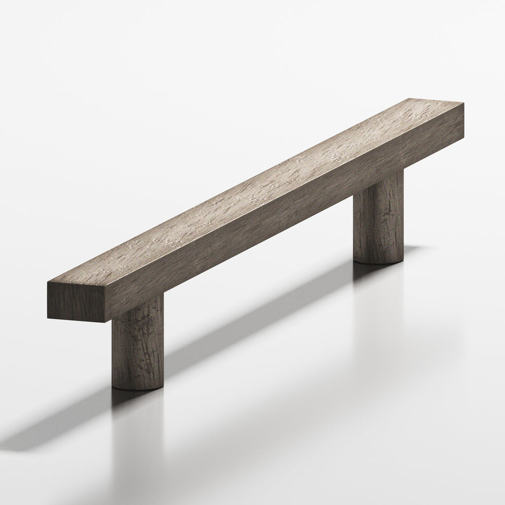 Colonial Bronze Series 254 6" Rectangular Cabinet Pull With Straight Posts Distressed Pewter / 6"