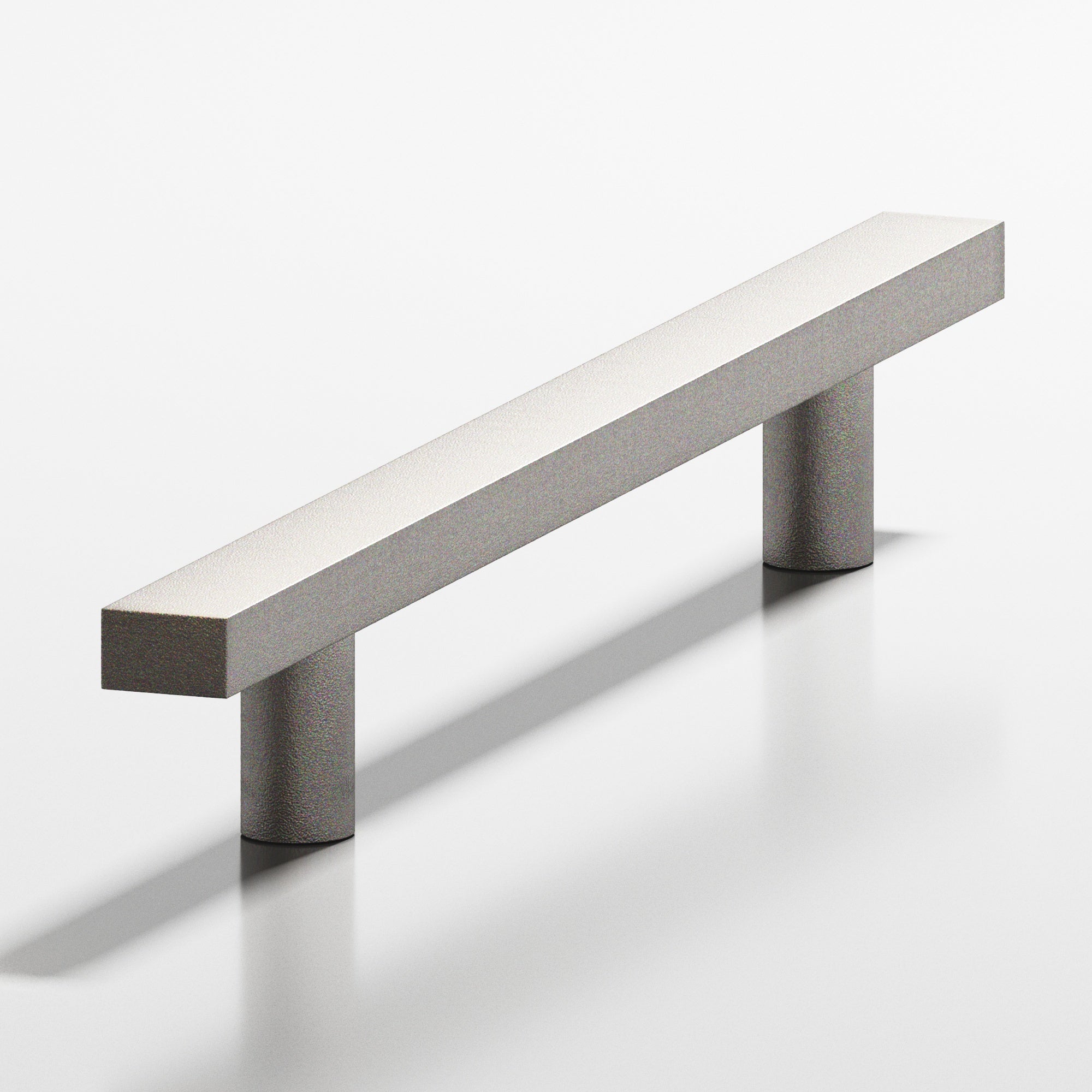 Colonial Bronze Series 508 4" Rectangular Cabinet Pull With Straight Posts Frost Nickel™ / 4"