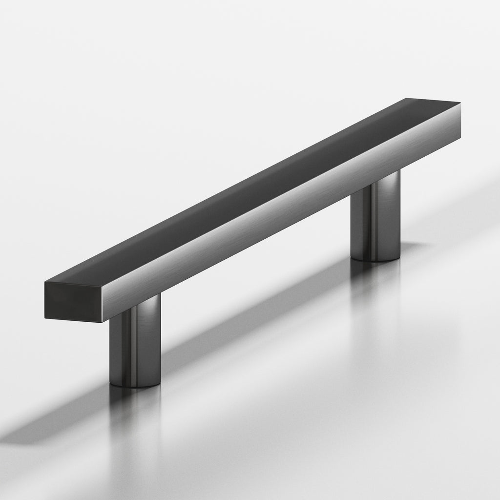 Colonial Bronze Series 254 6" Rectangular Cabinet Pull With Straight Posts Graphite / 6"
