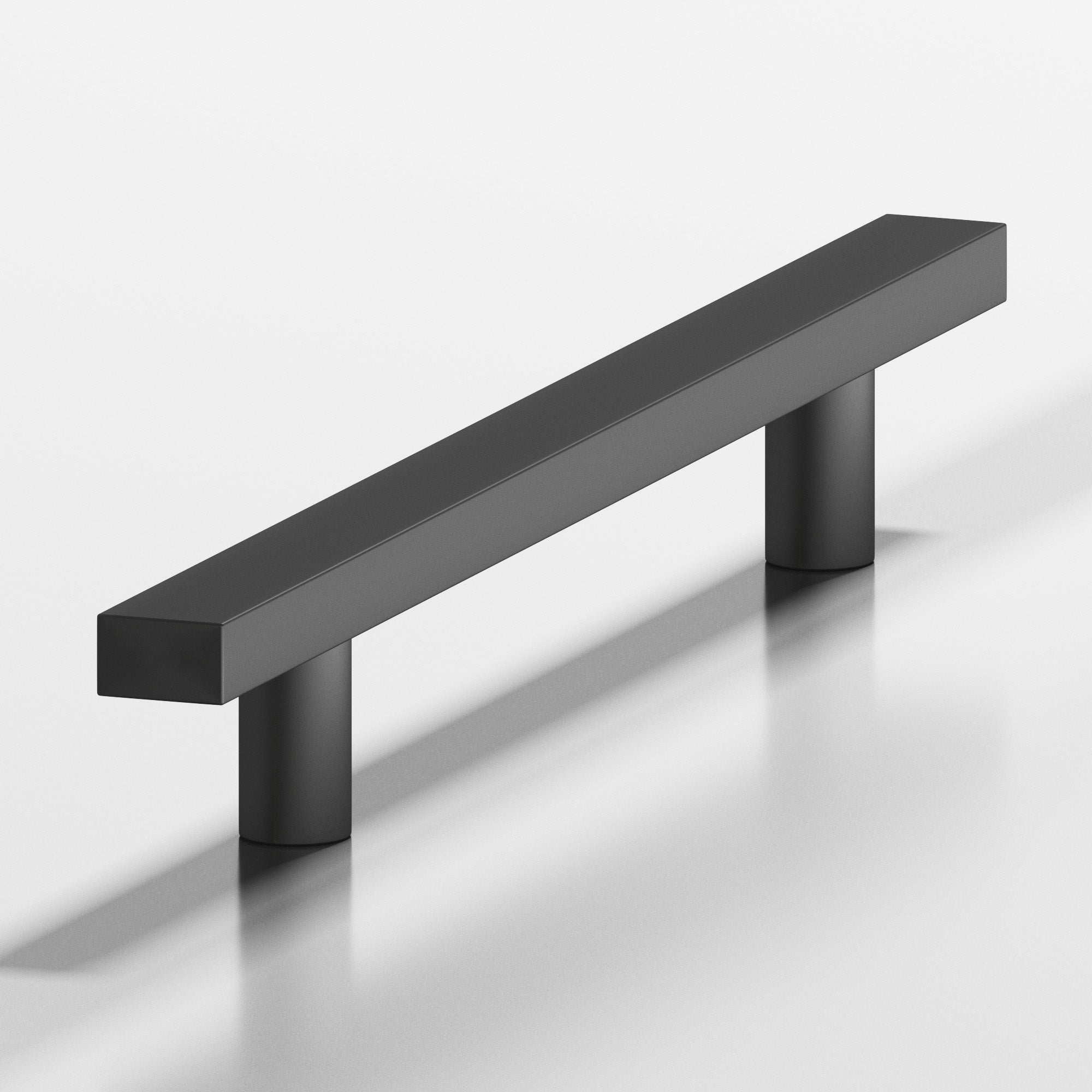 Colonial Bronze Series 254 6" Rectangular Cabinet Pull With Straight Posts Matte Graphite / 6"