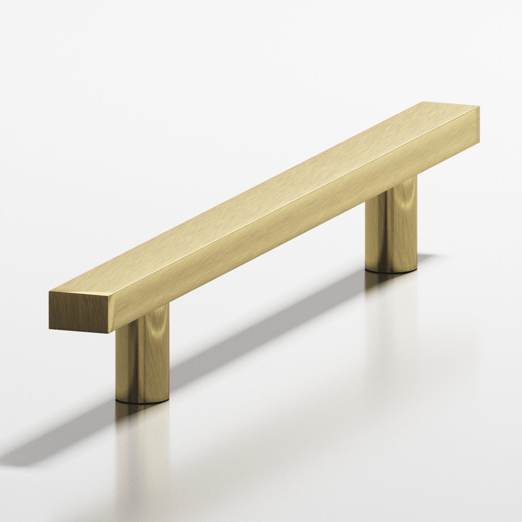Colonial Bronze Series 254 6" Rectangular Cabinet Pull With Straight Posts Antique Brass / 6"