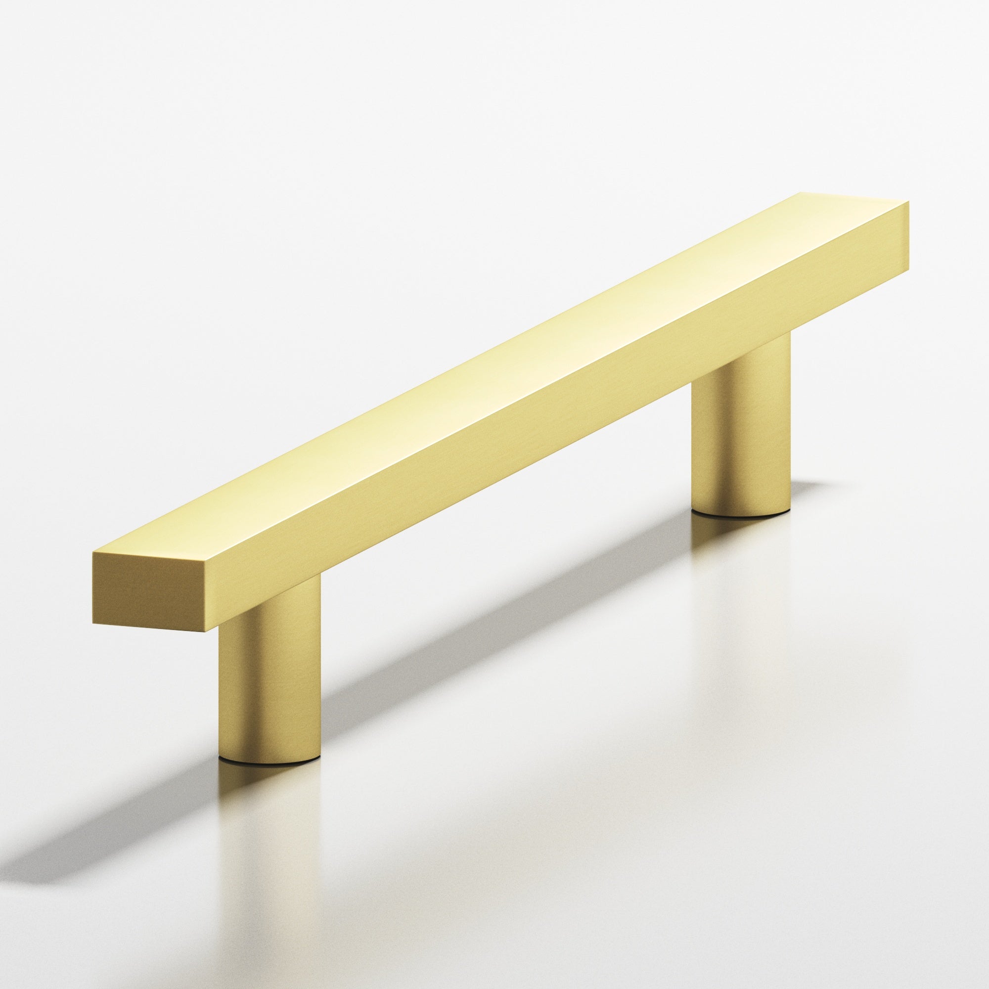 Colonial Bronze Series 254 6" Rectangular Cabinet Pull With Straight Posts Matte Satin Brass / 6"