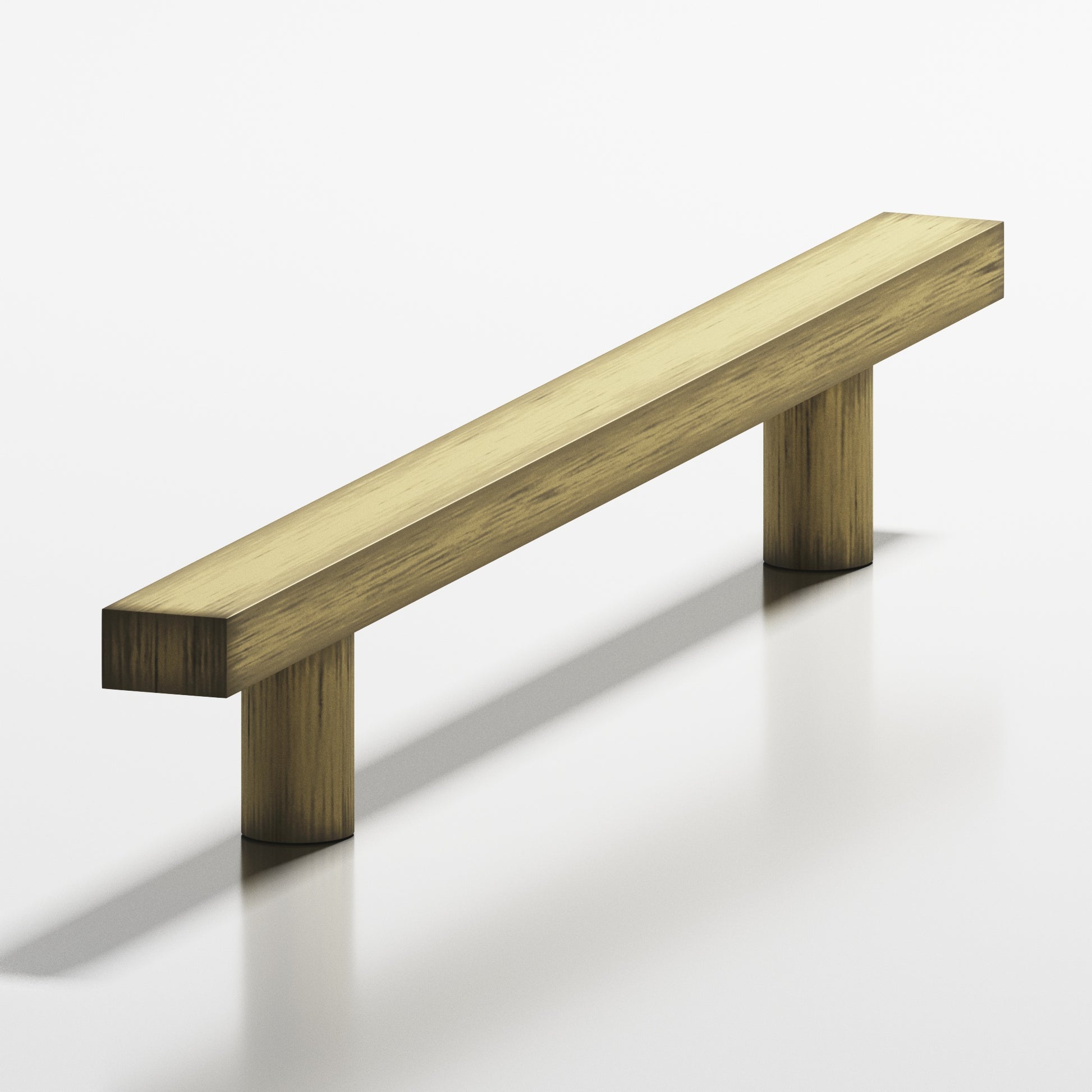 Colonial Bronze Series 254 6" Rectangular Cabinet Pull With Straight Posts Matte Antique Satin Brass / 6"