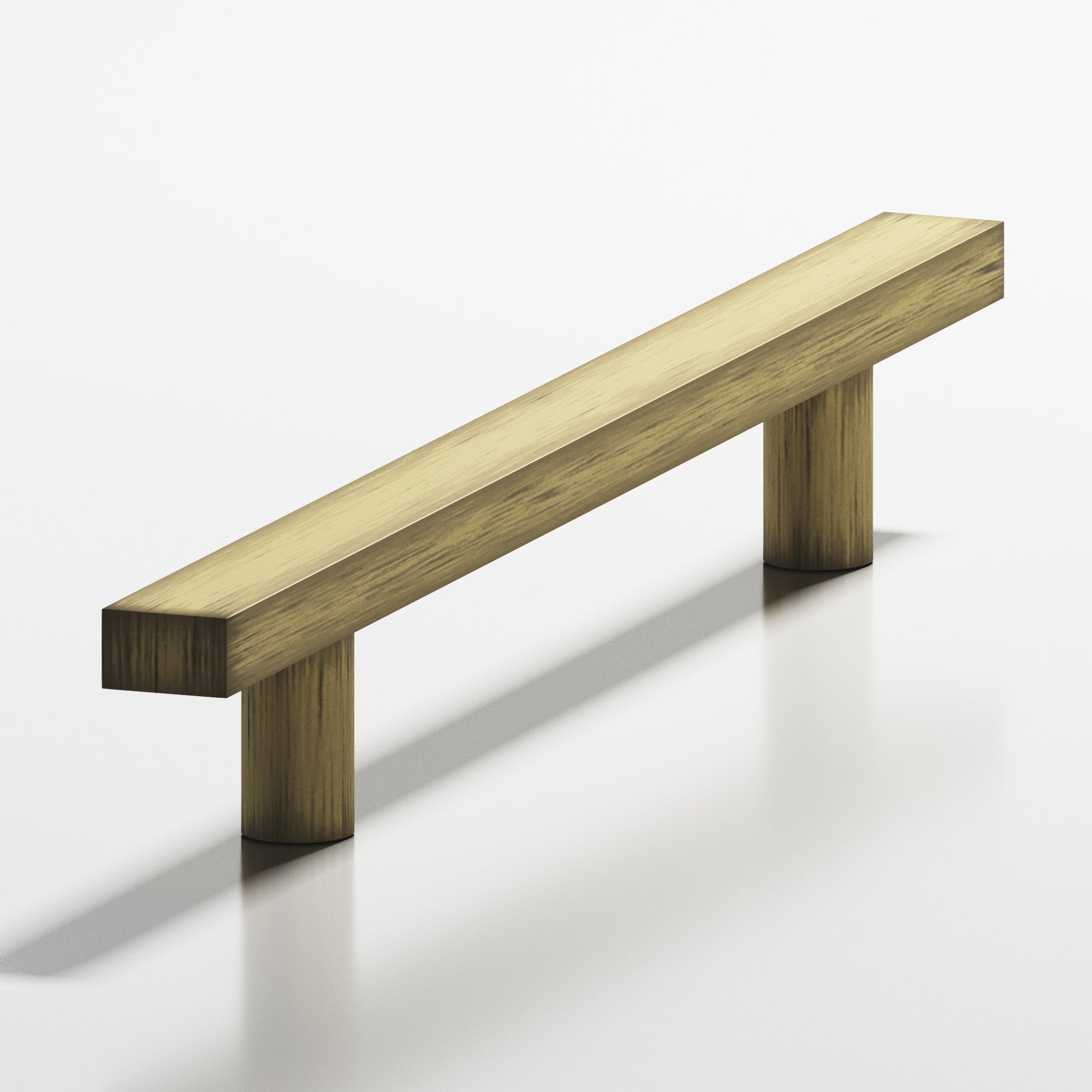 Colonial Bronze Series 508 6" Rectangular Cabinet Pull With Straight Posts Matte Antique Satin Brass / 6"