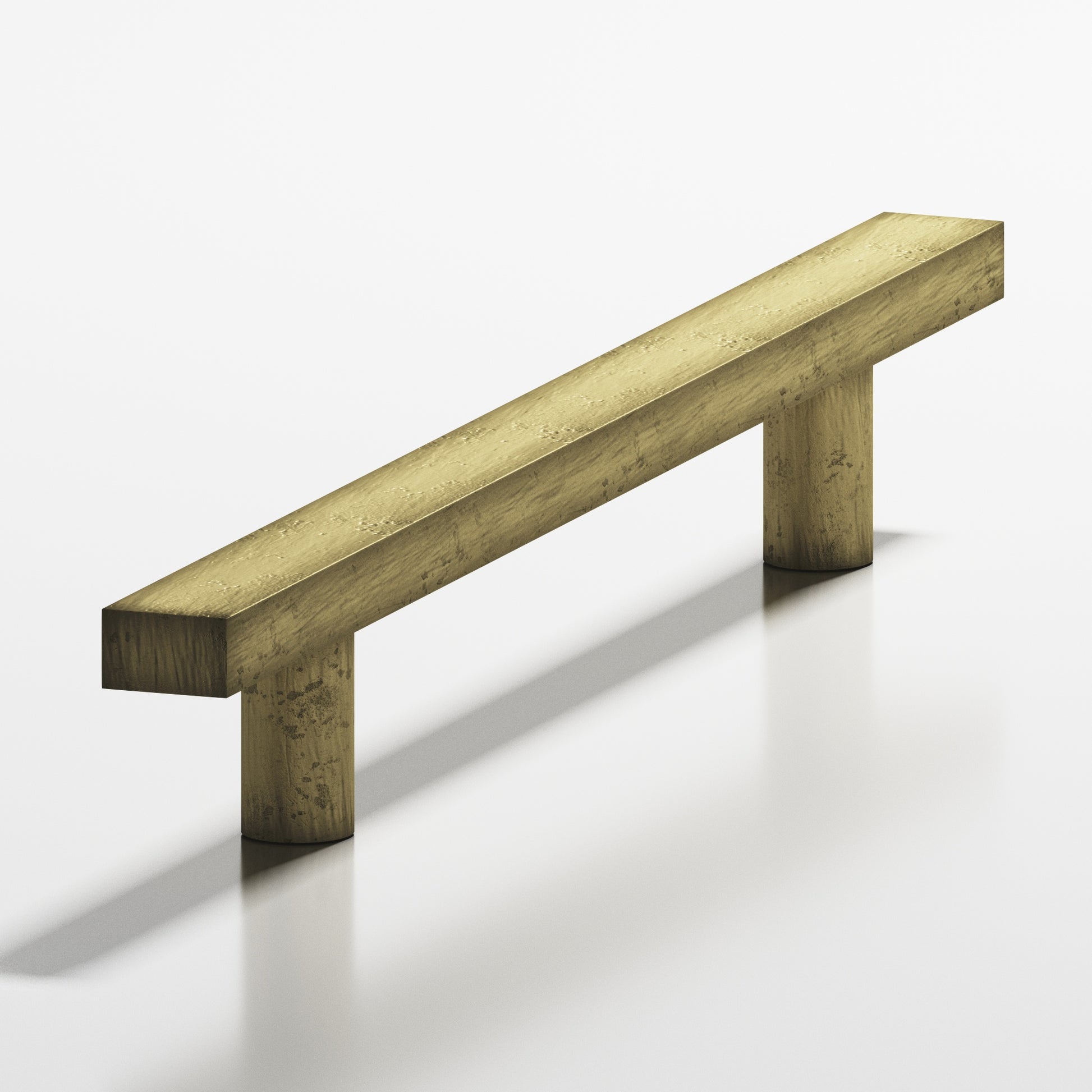 Colonial Bronze Series 254 6" Rectangular Cabinet Pull With Straight Posts Distressed Antique Brass / 6"