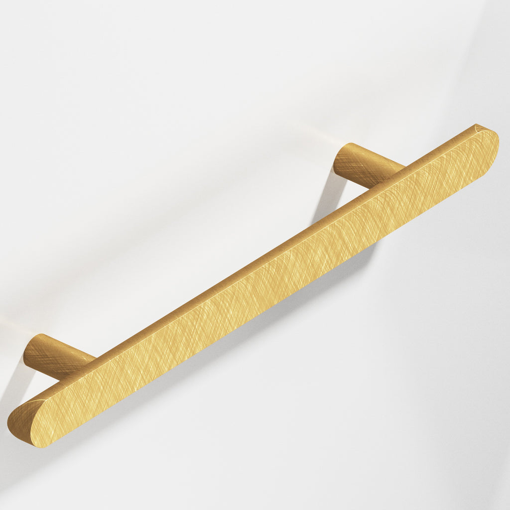 Colonial Bronze Series 256 6" Half-Round Cabinet Pull With Straight Posts And Rounded Ends Weathered Brass / 6"