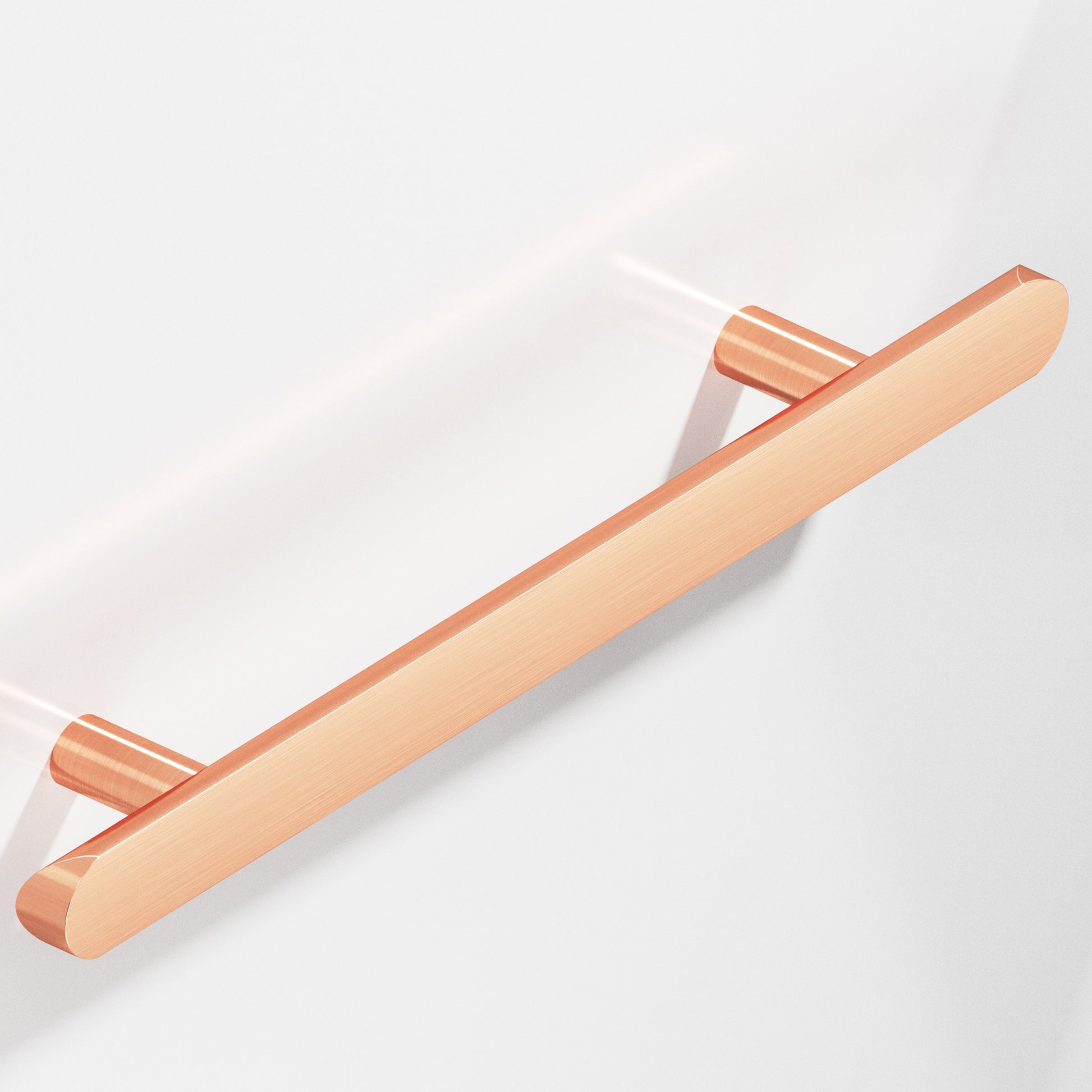 Colonial Bronze Series 256 8" Half-Round Cabinet Pull With Straight Posts And Rounded Ends Satin Copper / 8"