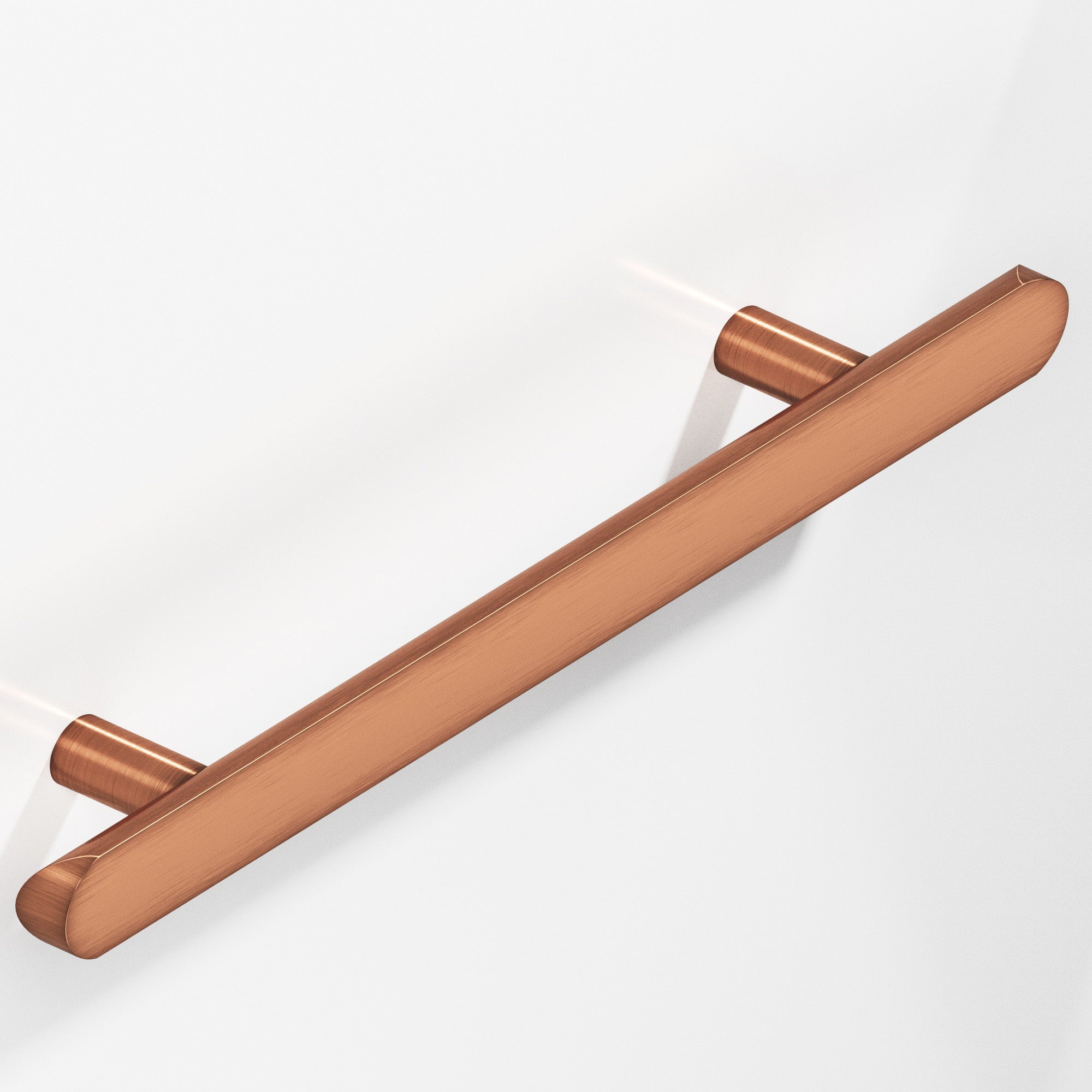 Colonial Bronze Series 256 8" Half-Round Cabinet Pull With Straight Posts And Rounded Ends Antique Copper / 8"