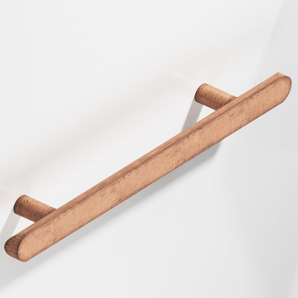 Colonial Bronze Series 256 8" Half-Round Cabinet Pull With Straight Posts And Rounded Ends Distressed Antique Copper / 8"