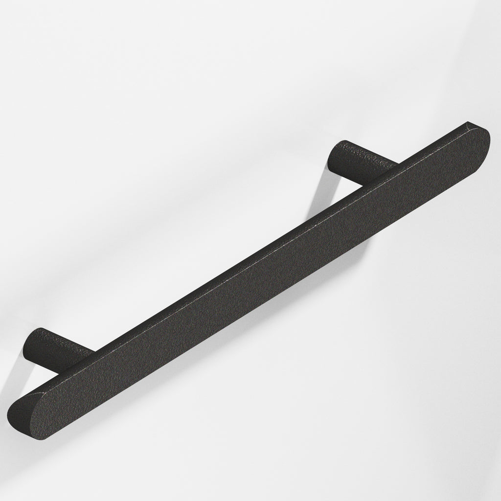 Colonial Bronze Series 256 8" Half-Round Cabinet Pull With Straight Posts And Rounded Ends Frost Black™ / 8"