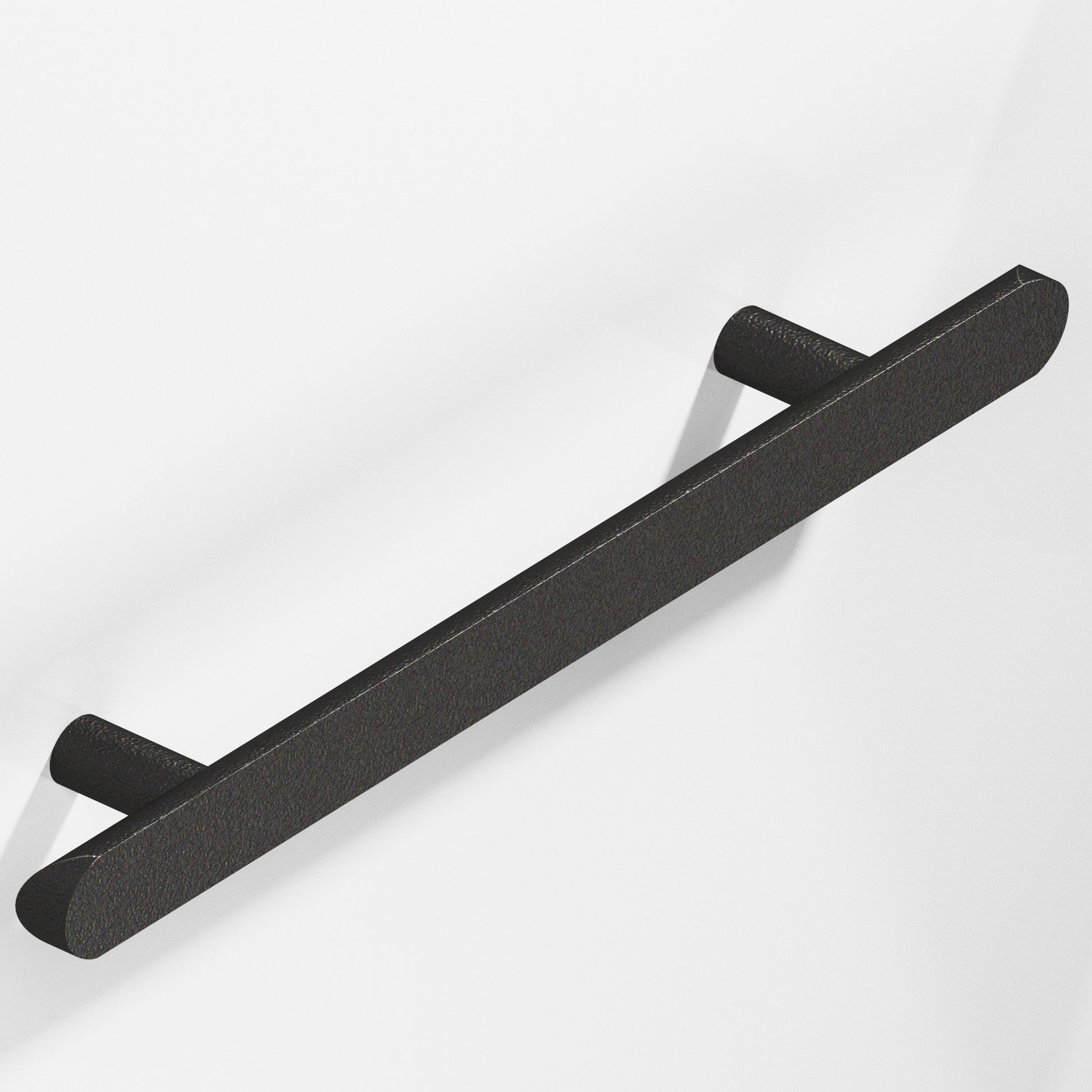 Colonial Bronze Series 256 12" Half-Round Cabinet Pull With Straight Posts And Rounded Ends Frost Black™ / 12"