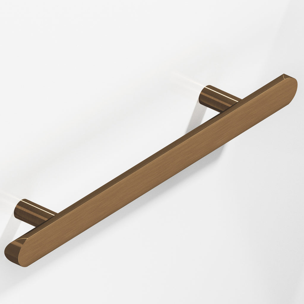 Colonial Bronze Series 256 8" Half-Round Cabinet Pull With Straight Posts And Rounded Ends Light Statuary Bronze / 8"