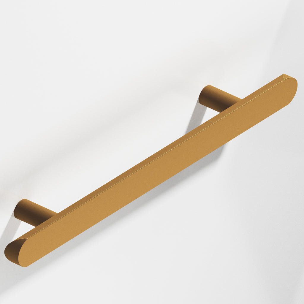 Colonial Bronze Series 256 8" Half-Round Cabinet Pull With Straight Posts And Rounded Ends Matte Light Statuary Bronze / 8"