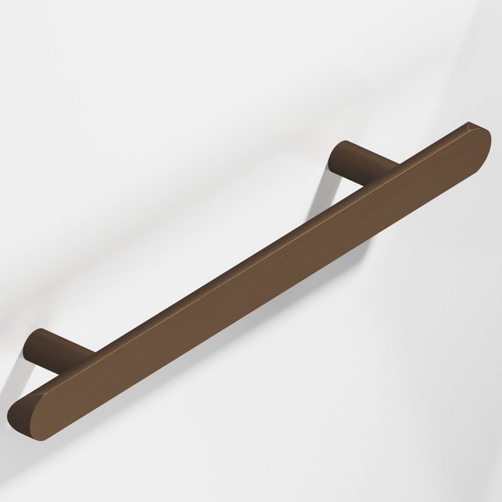 Colonial Bronze Series 256 12" Half-Round Cabinet Pull With Straight Posts And Rounded Ends Matte Oil Rubbed Bronze / 12"