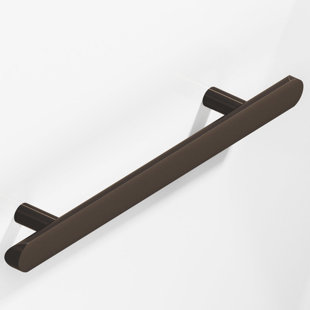 Colonial Bronze Series 256 6" Half-Round Cabinet Pull With Straight Posts And Rounded Ends Dark Statuary Bronze / 6"