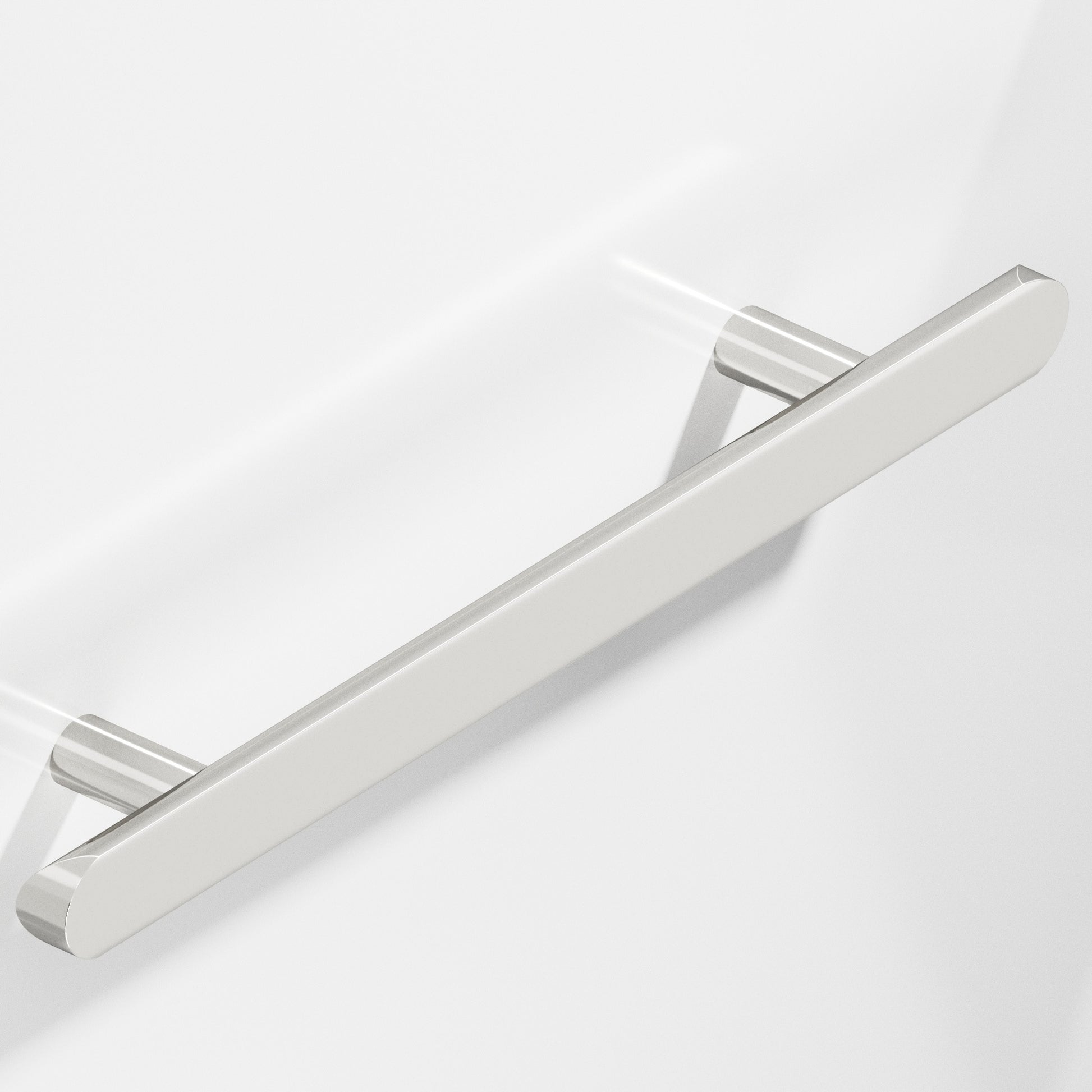 Colonial Bronze Series 256 6" Half-Round Cabinet Pull With Straight Posts And Rounded Ends Polished Nickel / 6"