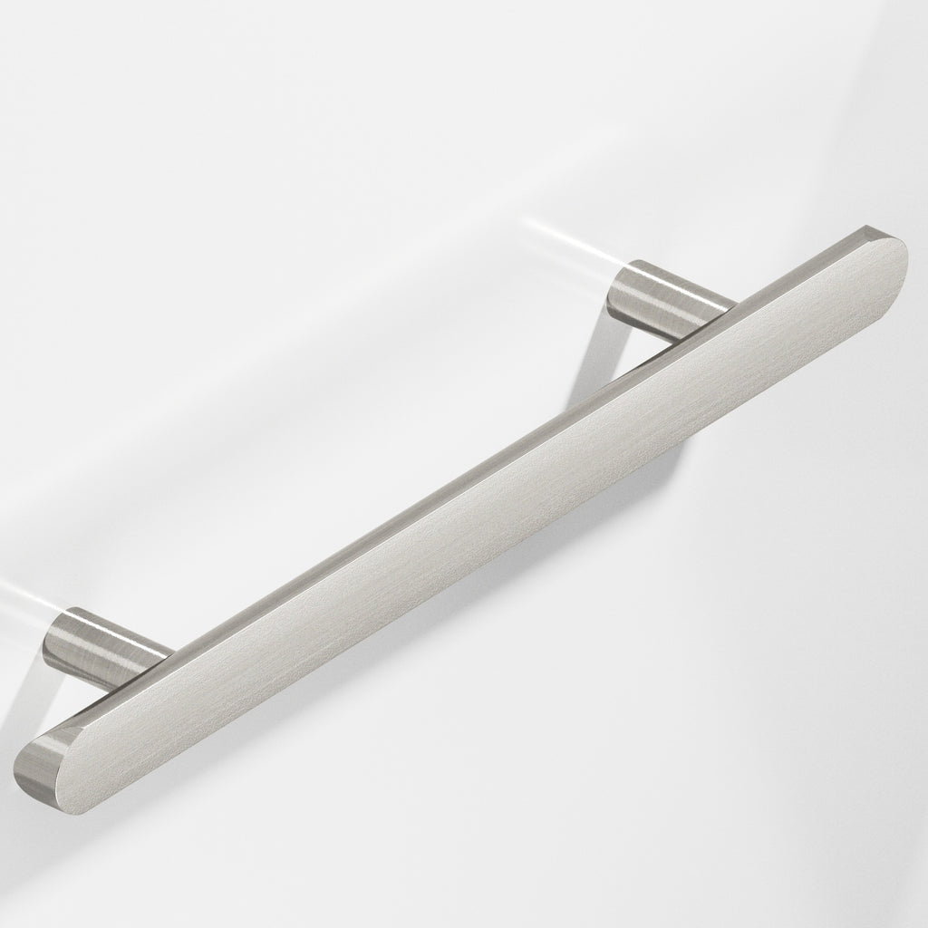 Colonial Bronze Series 256 12" Half-Round Cabinet Pull With Straight Posts And Rounded Ends Nickel Stainless / 12"