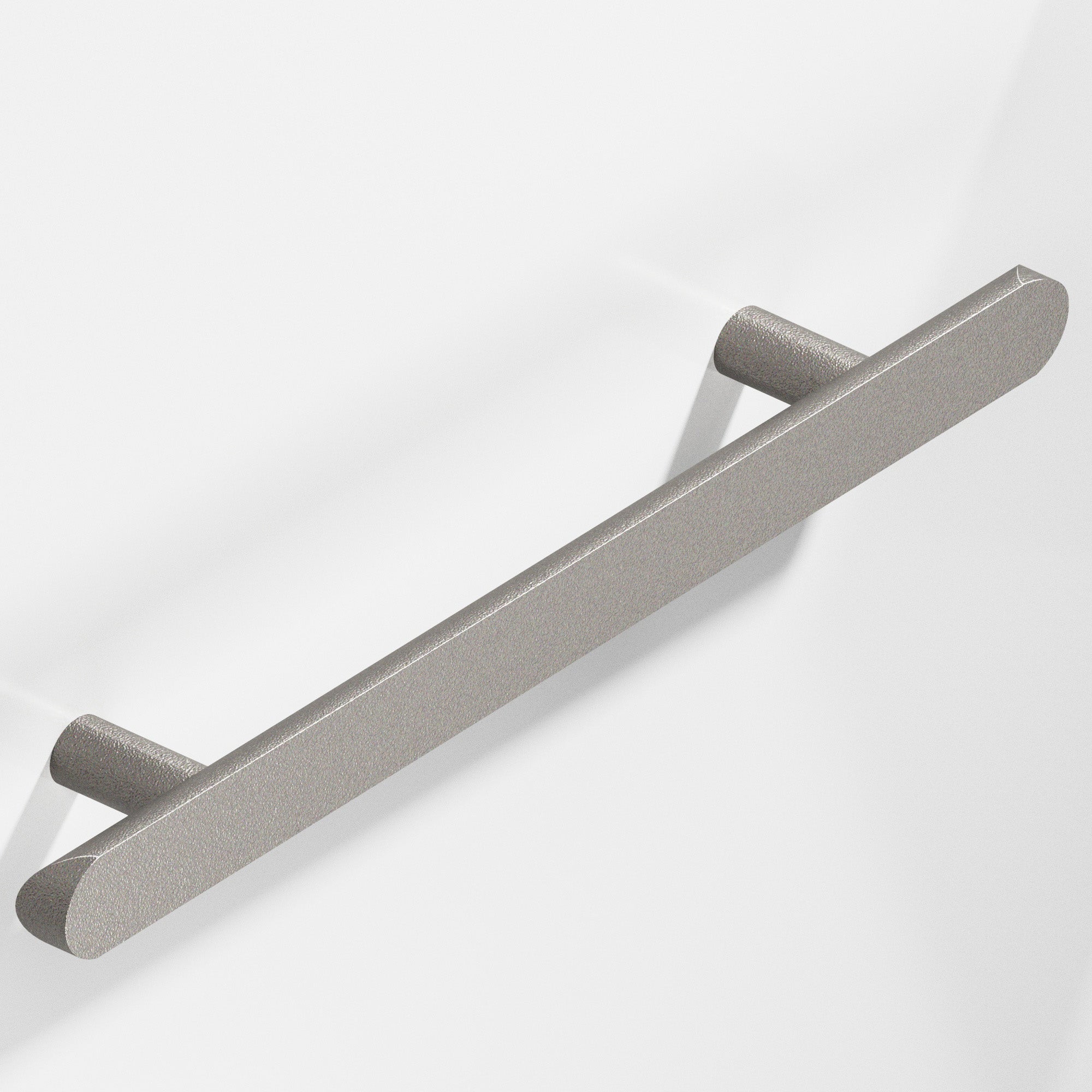 Colonial Bronze Series 256 8" Half-Round Cabinet Pull With Straight Posts And Rounded Ends Frost Nickel™ / 8"