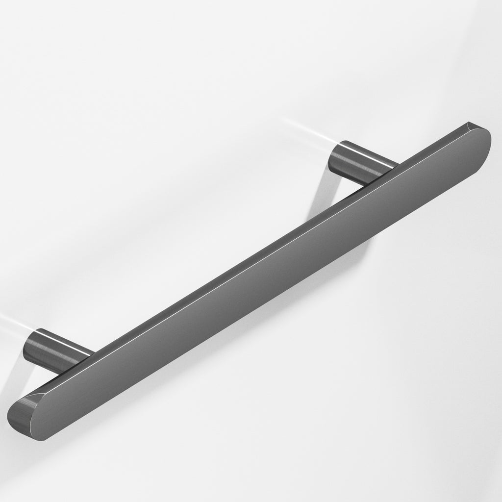 Colonial Bronze Series 256 10" Half-Round Cabinet Pull With Straight Posts And Rounded Ends Graphite / 10"